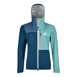 Hardshellov bunda Ortovox 3L Ortler Jacket Women's Petrol Blue